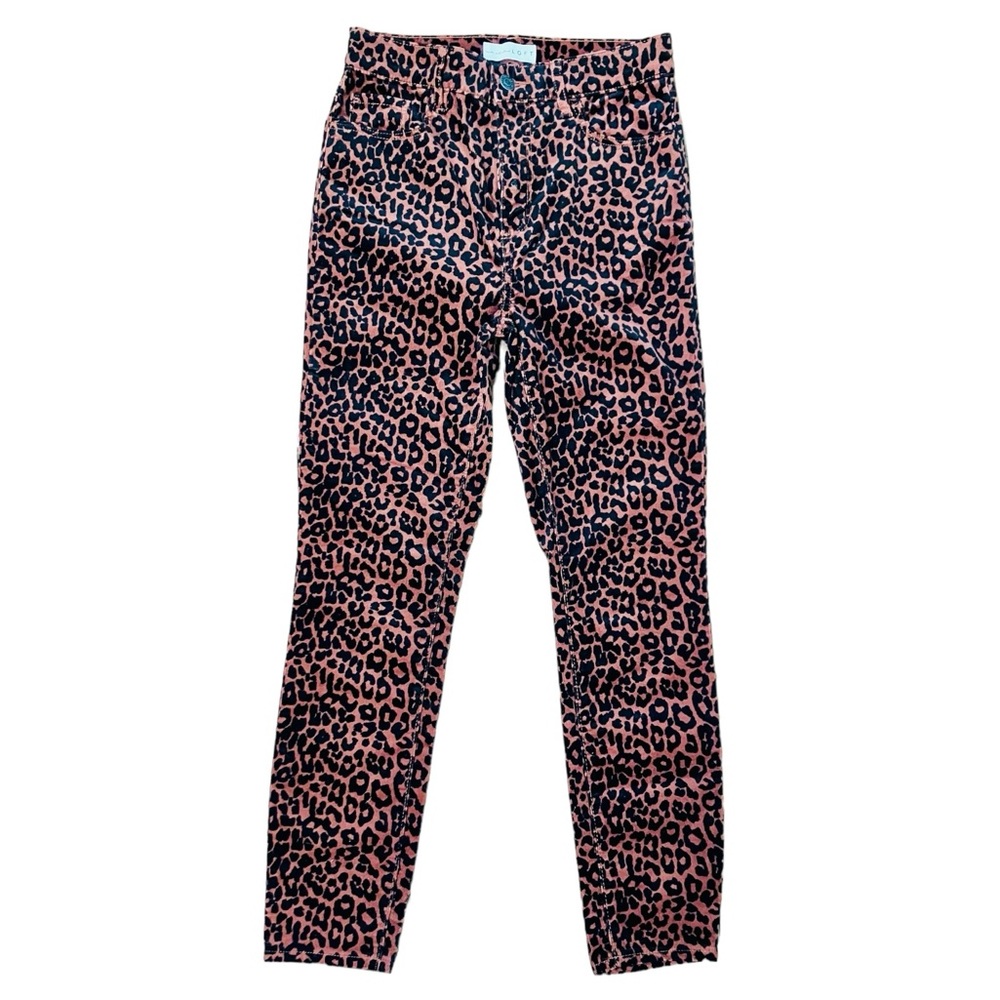 LOFT Animal Print High Waist Skinny Corduroy Pants Women's Size 26 or 2